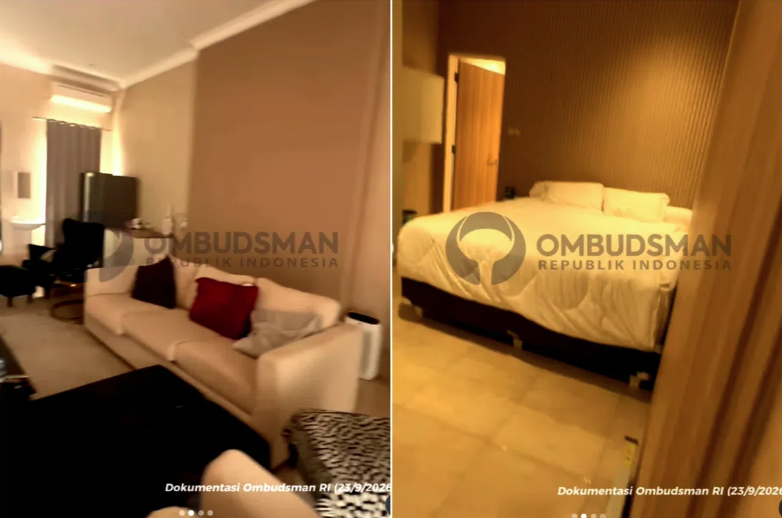 The Indonesian ombudsman's office said an inspection had uncovered a cluster of indulgently furnished apartments inhabited by inmates on the grounds of the Cibinong prison in Bogor, south of the capital. - Photos: Ombudsman Republik Indonesia