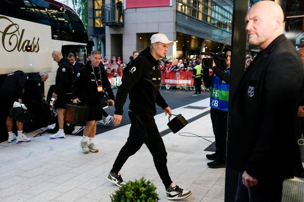 Norway's forward #09 Erling Braut Haaland. -AFP Photo
