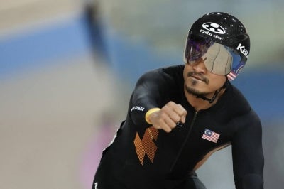 Malaysia's Mohd Azizulhasni Awang. (Photo by Thomas SAMSON / AFP)
