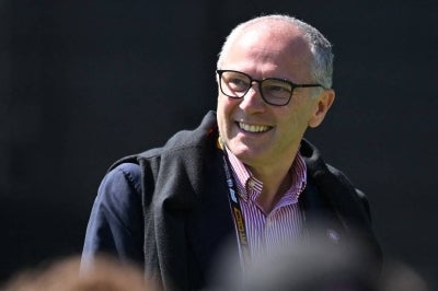 MONTREAL, QUEBEC - MAY 22: Stefano Domenicali, CEO of the Formula One Group arrives in the Paddock prior to practice ahead of the F1 Grand Prix of Canada at Circuit Gilles-Villeneuve on May 22, 2026 in Montreal, Quebec. (Photo by Minas Panagiotakis / AFP)