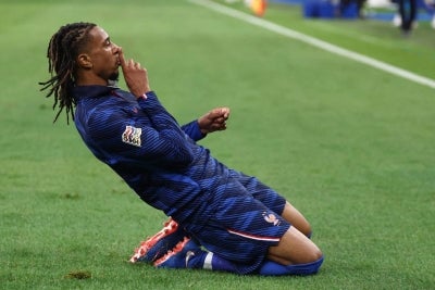 France's midfielder #11 Michael Olise. (Photo by FRANCK FIFE / AFP)