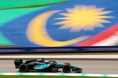 Mercedes-AMG Petronas Formula One Team driver Kimi Antonelli in action during a free practice session for the Formula 1 Gulf Air Bahrain Grand Prix in Malaysia at Sepang International Circuit on Oct 4. Photo by Bernama