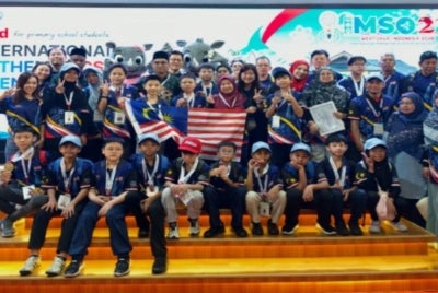 Malaysia won three gold medals in the Mathematics category through Yap Xuan Cheng, Tan Ze Ern and Kai Ong Jing Hao. Photo/Ihsan JPN Kedah