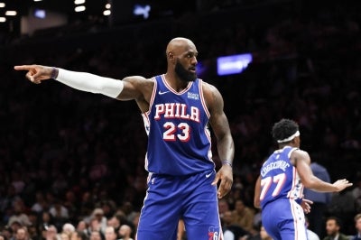 LeBron James #23 of the Philadelphia 76ers(Photo by Ishika Samant / GETTY IMAGES NORTH AMERICA / Getty Images via AFP)