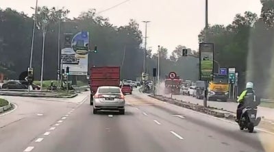 A screenshot from a video of the incident. - Courtesy of JBPM