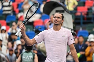 Germany's Alexander Zverev. (Photo by Hector RETAMAL / AFP)