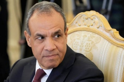 Egyptian Foreign Minister Badr Abdelatty. (Photo by Pavel Bednyakov / POOL / AFP)