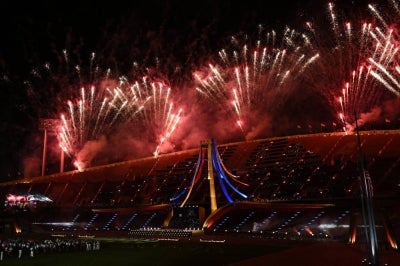 492 events across 43 sports were planned for the biennial Games, although the total had yet to be finalised. (Photo by Lillian SUWANRUMPHA / AFP)