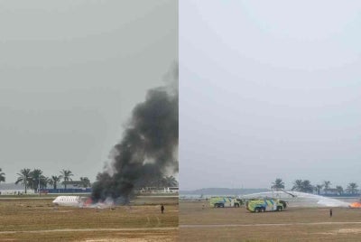 An aircraft fire is among the scenarios featured in the Ex Perisai Panthera 2026 simulation at KLIA on Wednesday.