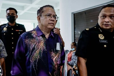 Former head of an education centre at UKM, Datuk Prof Muhammad Hussin, pleaded not guilty to two charges of abusing his position to secure employment contracts worth RM3.12 million in 2022 under Section 23(1) of the MACC Act 2009. -Bernama Photo