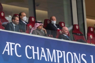 Sheikh Salman bin Ebrahim al-Khalifa also said they were in "no hurry" to make a decision over Asia's premier football tournament. (Photo by KARIM JAAFAR / AFP)