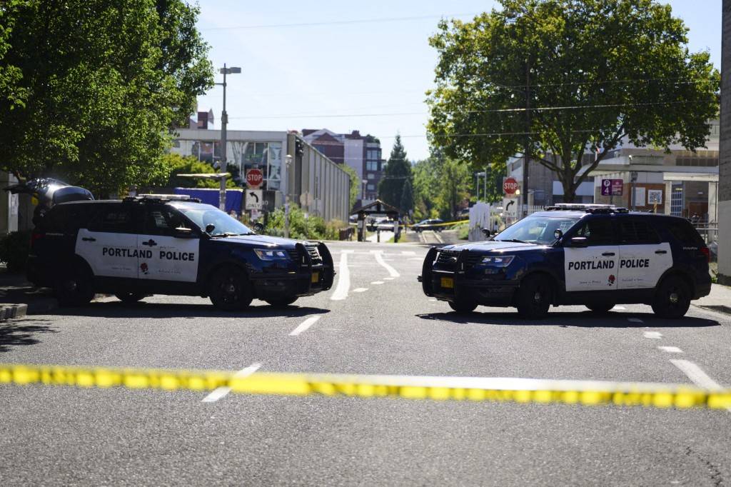 The three children who died on the scene were aged five, eight and 11, the police chief said. (Photo by Mathieu Lewis-Rolland / GETTY IMAGES NORTH AMERICA / Getty Images via AFP)