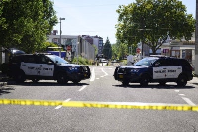 The three children who died on the scene were aged five, eight and 11, the police chief said. (Photo by Mathieu Lewis-Rolland / GETTY IMAGES NORTH AMERICA / Getty Images via AFP)