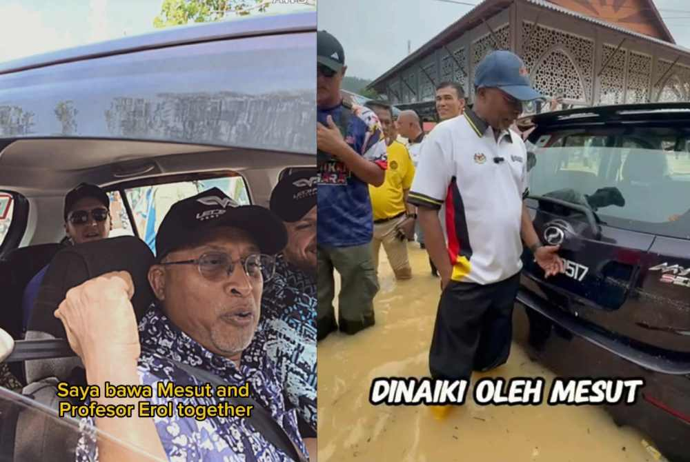 According to Zambry, the car once used by Mesut Ozil and Bilal Erdogan was submerged in the flood.