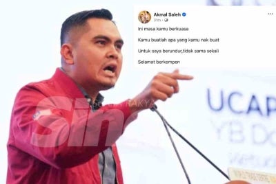 Umno Youth chief Datuk Dr Muhamad Akmal Saleh and his Facebook post, published hours after the High Court’s ruling in Teresa Kok’s defamation suit against him on Monday.