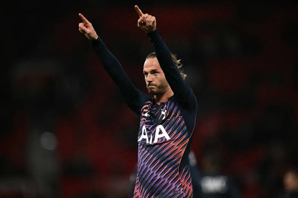 Tottenham Hotspur's English midfielder #10 James Maddison. Photo by AFP