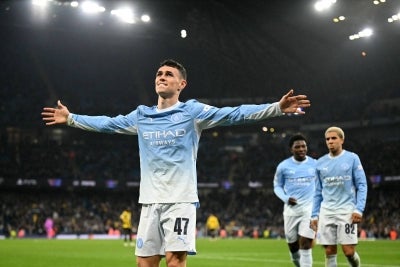 Manchester City's English midfielder #47 Phil Foden. (Photo by Oli SCARFF / AFP)