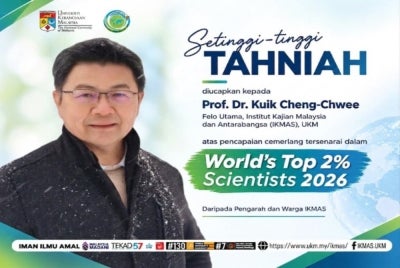 Professor Dr Kuik Cheng-Chwee - Photo by Bernama