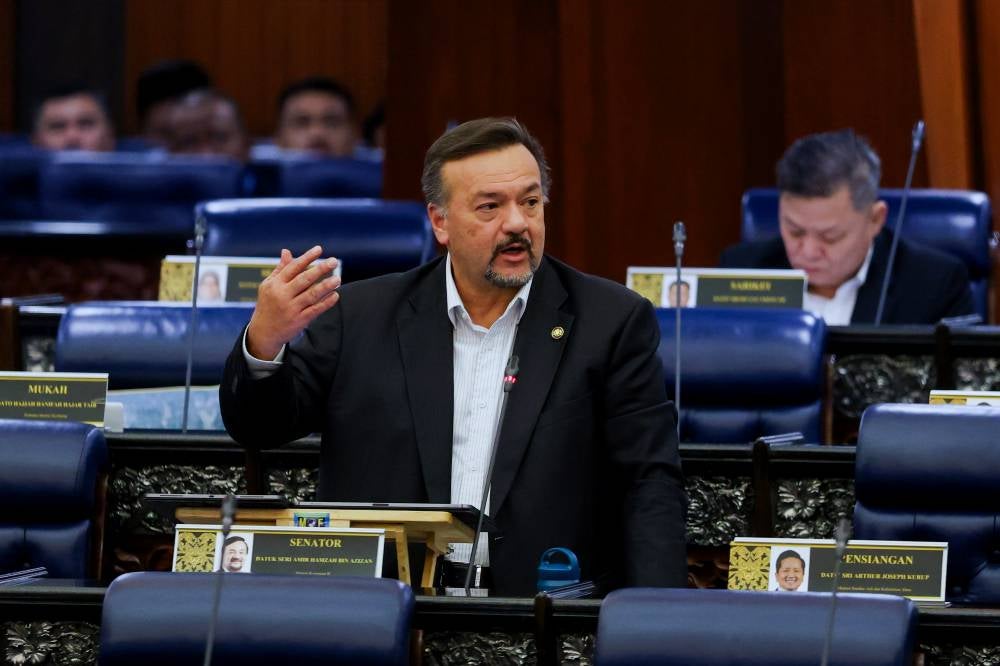Finance Minister II Datuk Seri Amir Hamzah Azizan during question time in the Dewan Rakyat, today. - Photo by Bernama