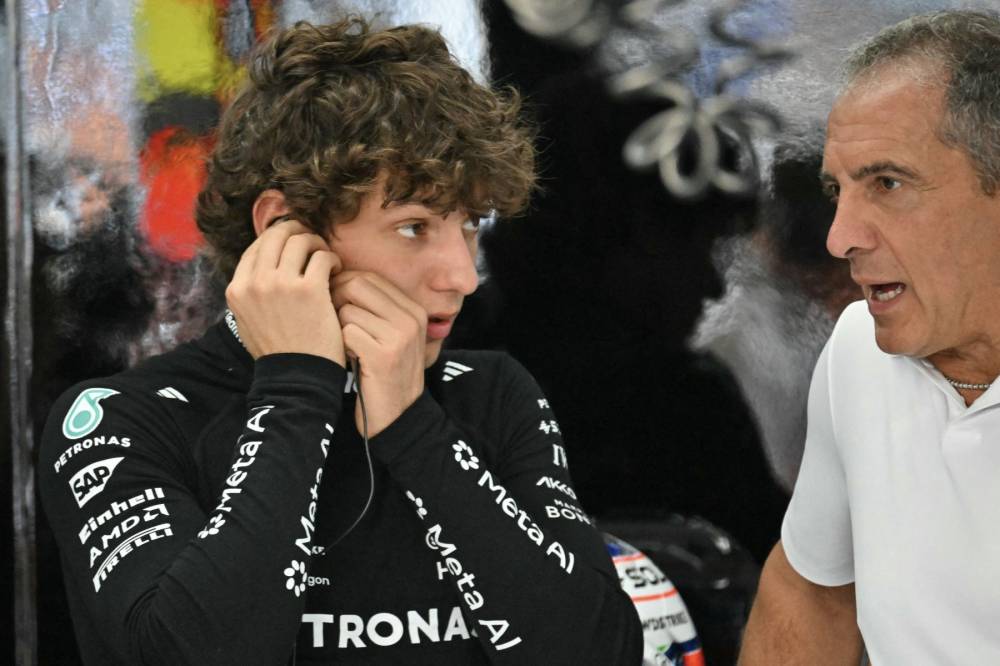 Mercedes' Italian driver Kimi Antonelli. (Photo by ANGELA WEISS / AFP)