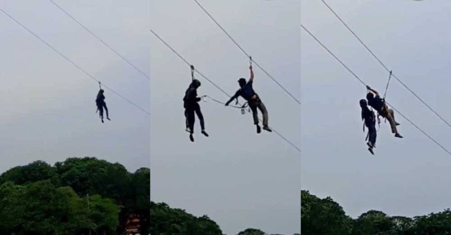 Tangkap layar video kejadian yang berlaku Sabtu lalu. (Kredit video: Orang awam)