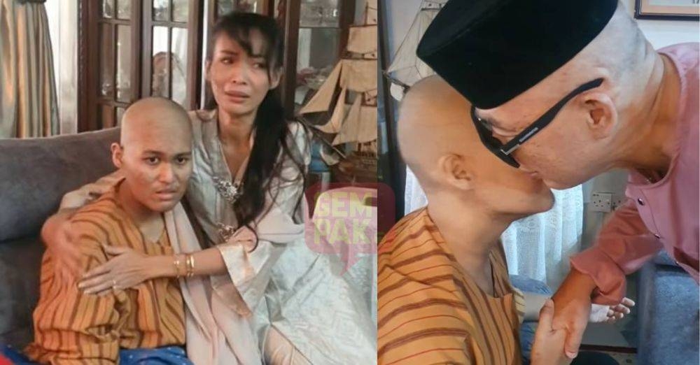 Amyza dan Andre ketika sambutan Aidilfitri baru-baru ini (Kredit: Gempak)