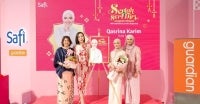 DARI kiri, Pengarah Jualan Safi, Jessie Wong, Pengurus Besar Penjagaan Kecantikan (Kulit & Kosmetik) Guardian, Tiffany Choo dan Kazlina (kanan) merakam kenangan bersama duta rasmi Safi, Qasrina Karim.