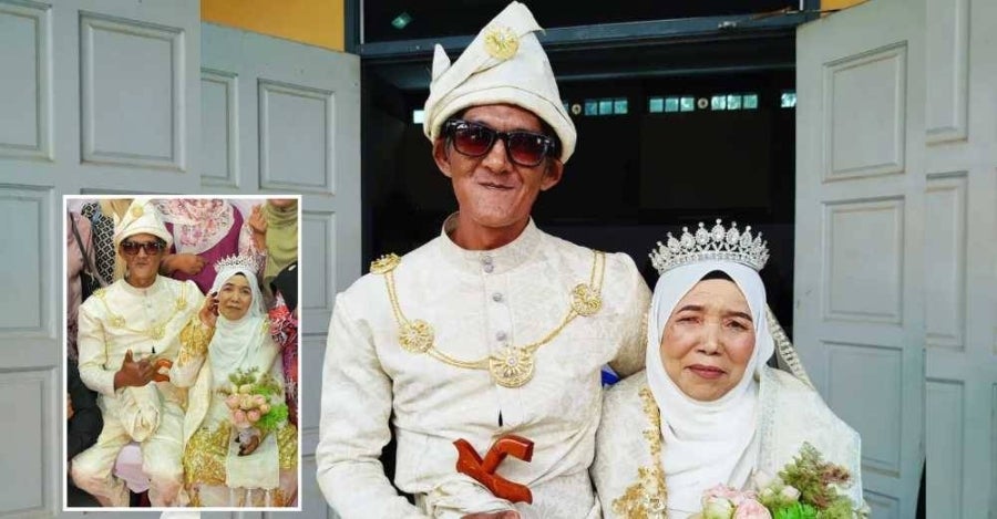 Dulu jiran, kini Rapeah dan Mohd Shaiful bergelar suami isteri. (Foto: Facebook Shamsul Anuar Nasarah, Kosmo)