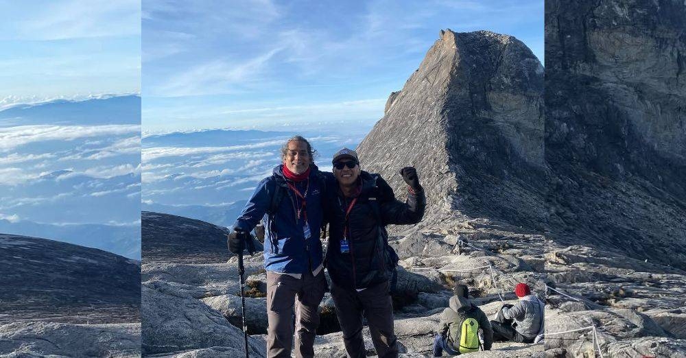 Sebelum ke dasar laut, KJ bersama AG Azmeer dan Johan terlebih dahulu mendaki puncak Gunung Kinabalu tahun lalu.