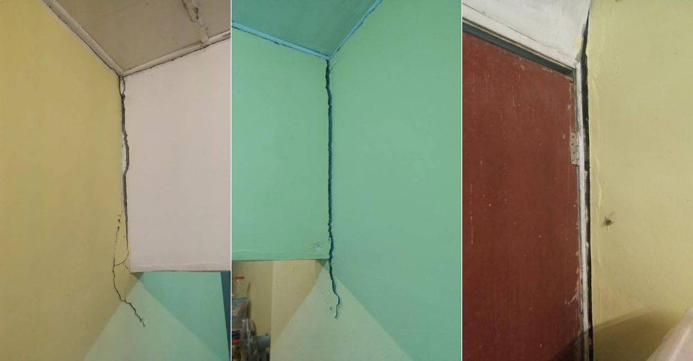 Sebuah rumah di Kampung Tengah, Segamat antara yang terkesan akibat gempa bumi lemah pagi tadi (Foto: FB Komuniti Segamat)