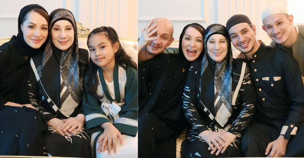 Nadia bersama keluarga dan anak yang menjadi tulang belakangnya.