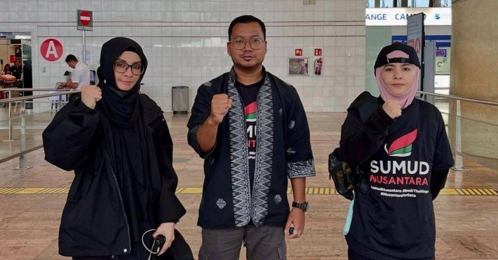 Zizi dan Ardell (kanan) antara aktivis Malaysia terawal yang tiba di penjara Isr4el.