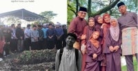 Jenazah Allahyarham dikebumikan di Tanah Perkuburan Islam Raudhatul Jannah Taman Pertama, Sabak Bernam