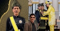 Eman Manan menjadi antara 27 orang penerima Darjah Kebesaran Datuk Paduka Mahkota Terengganu di Istana Syarqiyyah, Kuala Terengganu hari ini. (Foto: Bernama, Butik Khat Terengganu)