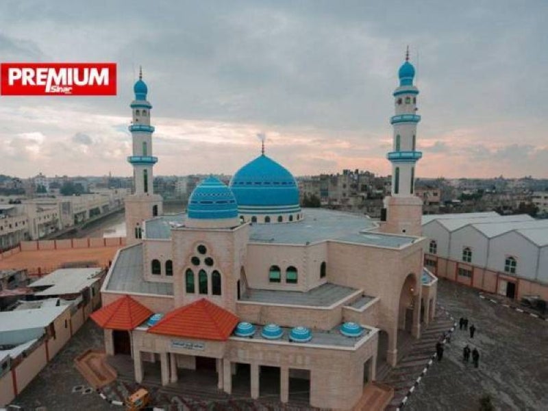 Masjid as-Syafie di Gaza, Palestin yang dibina melalui sumbangan sepenuhnya NGO Malaysia, Aman Palestin.