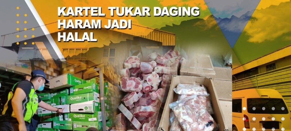 Gudang yang diserbu di Senai, Johor dipercayai menjadi pusat pembungkusan semula daging dibawa masuk dari luar negara.