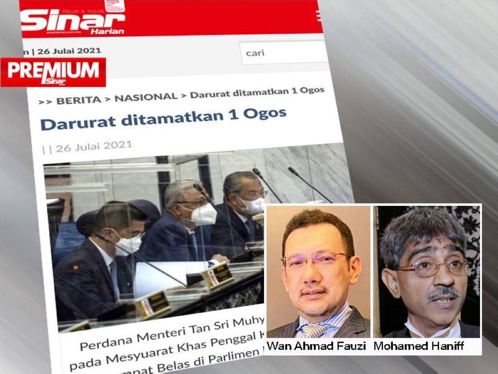 Laporan Sinar Harian pada Isnin.