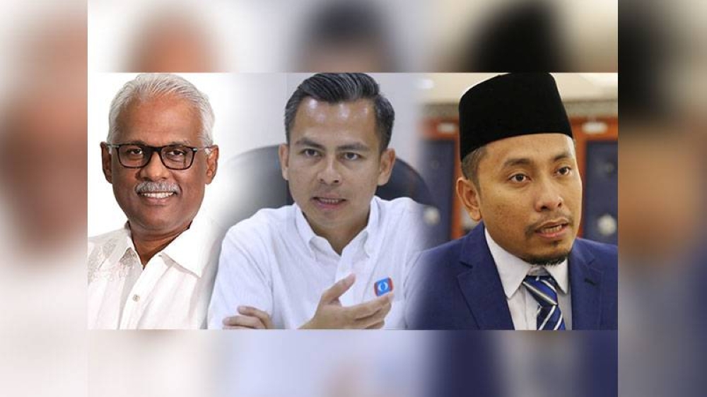 Gambar dari kiri: Charles Santiago, Fahmi Fadzil, Ahmad Fadhli