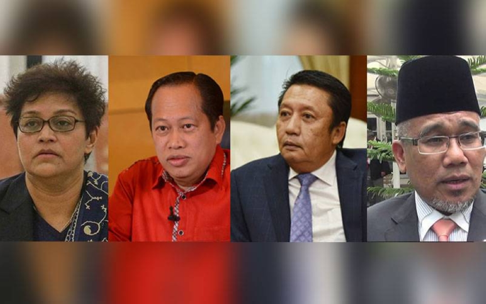 Gambar dari kiri: Azalina, Ahmad Maslan, Ahmad Jazlan, Ahmad Nazlan.