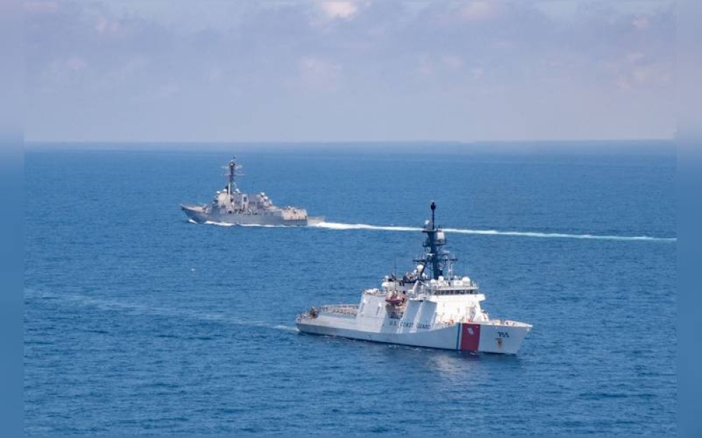 Kapal peronda milik Amerika Syarikat dilihat meronda di perairan Taiwan. - Agensi