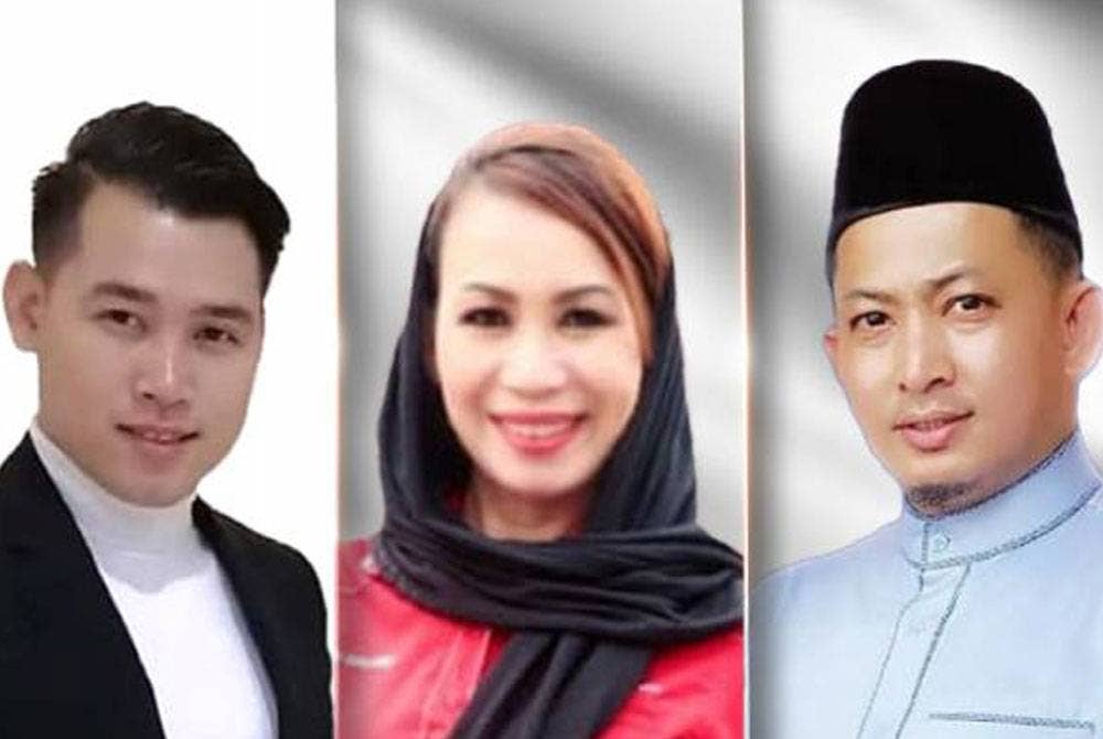 Tiga calon PRN Sarawak dipecat dari Bersatu kerana bertanding atas tiket Bebas ialah, Ricky Enteri, Siki Balarik dan Ismawi Muhammad. - Foto Awani