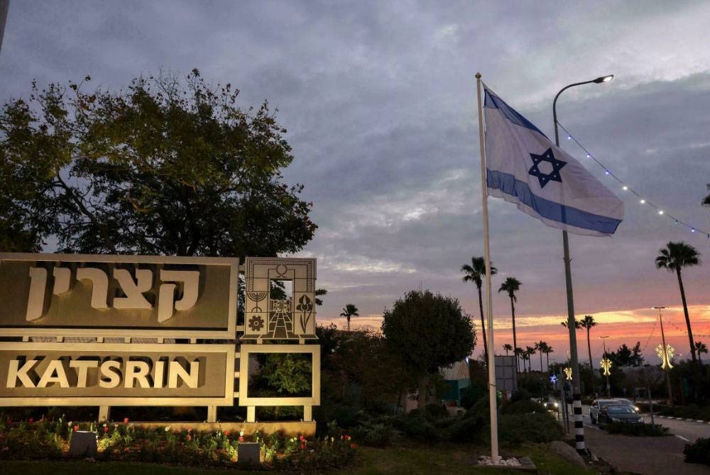 Israel membangunkan penempatan haram di Katsrin, Bukit Golan sejak bertahun-tahun lalu. - Foto AFP