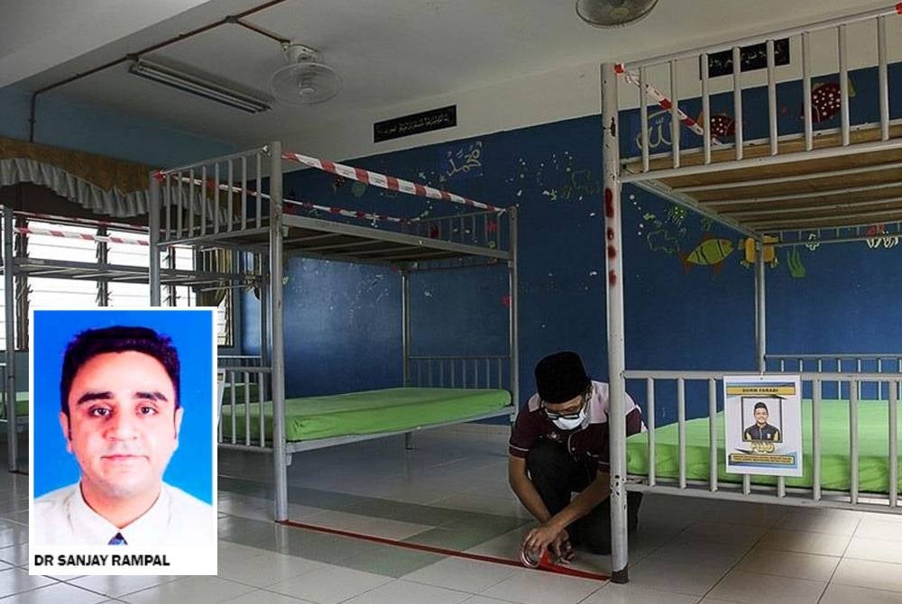 Kawasan yang selalu menjadi tumpuan jangkitan adalah di kantin, tempat lepak, tandas dan bilik tidur. - Gambar hiasan 