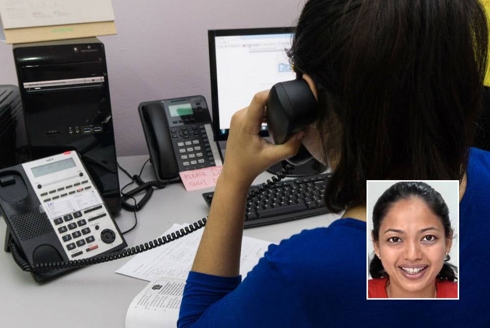 Sukarelawan WAO menerima banyak panggilan berkaitan aduan mengenai keganasan rumah tangga. (Gambar kecil: Charlene)