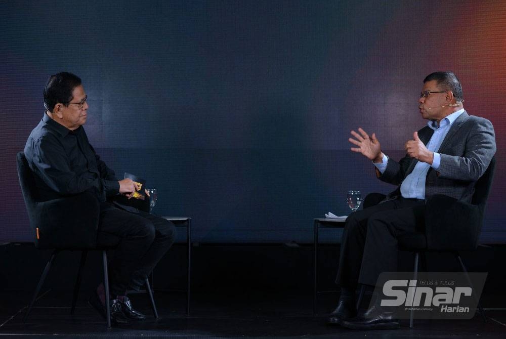 Program Bersama Johan Jaafar menampilkan Saifuddin yang berlangsung di Kompleks Kumpulan Karangkraf pada Rabu. - Foto Sinar Harian / MOHD HALIM ABDUL WAHID