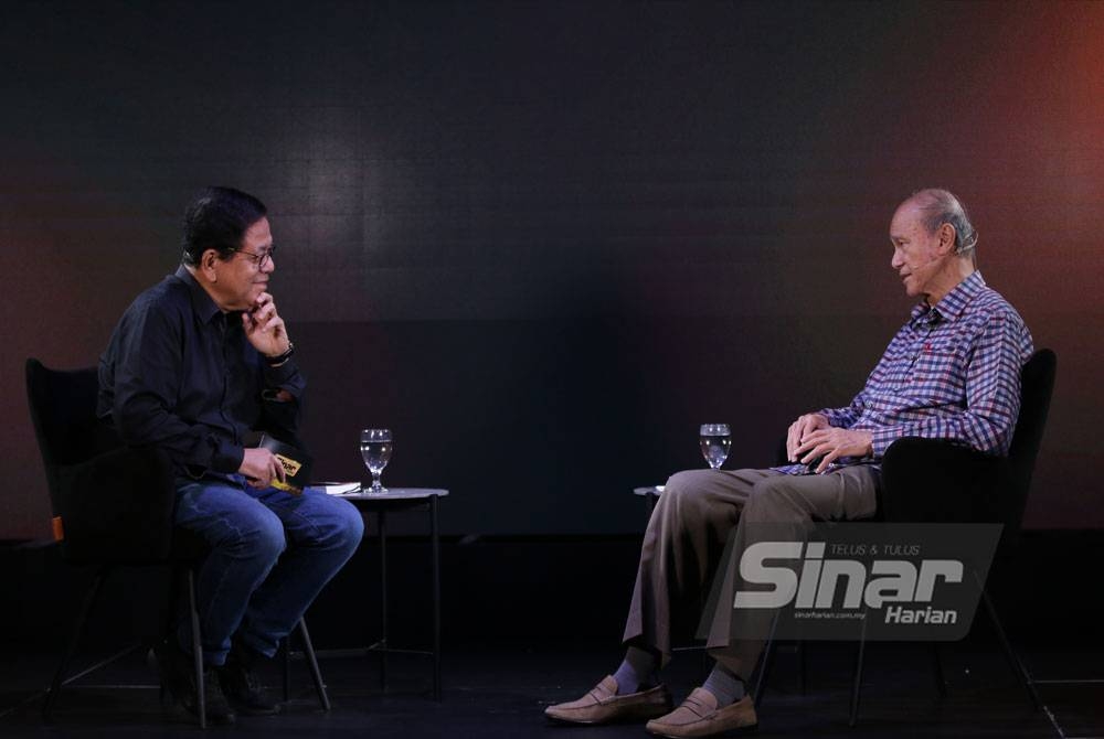 Lam Thye (kanan) ketika program Bersama Johan Jaaffar yang disiarkan di semua platform digital Sinar Harian pada Rabu.