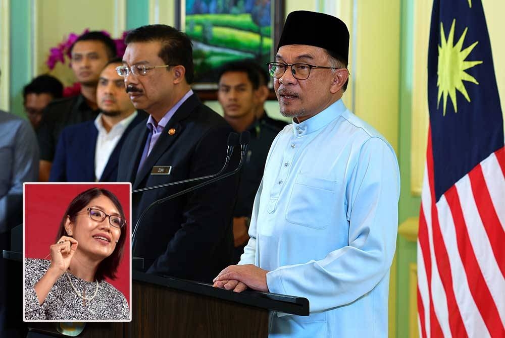 IDEAS berpendapat pengasingan kuasa antara jawatan Perdana Menteri dan Menteri Kewangan perlu dilakukan kerana tidak selaras dengan prinsip tadbir urus baik seperti yang dilaungkan Anwar sebelum ini. (Gambar dalam :mDr Tricia Yeoh - FILE PIX)