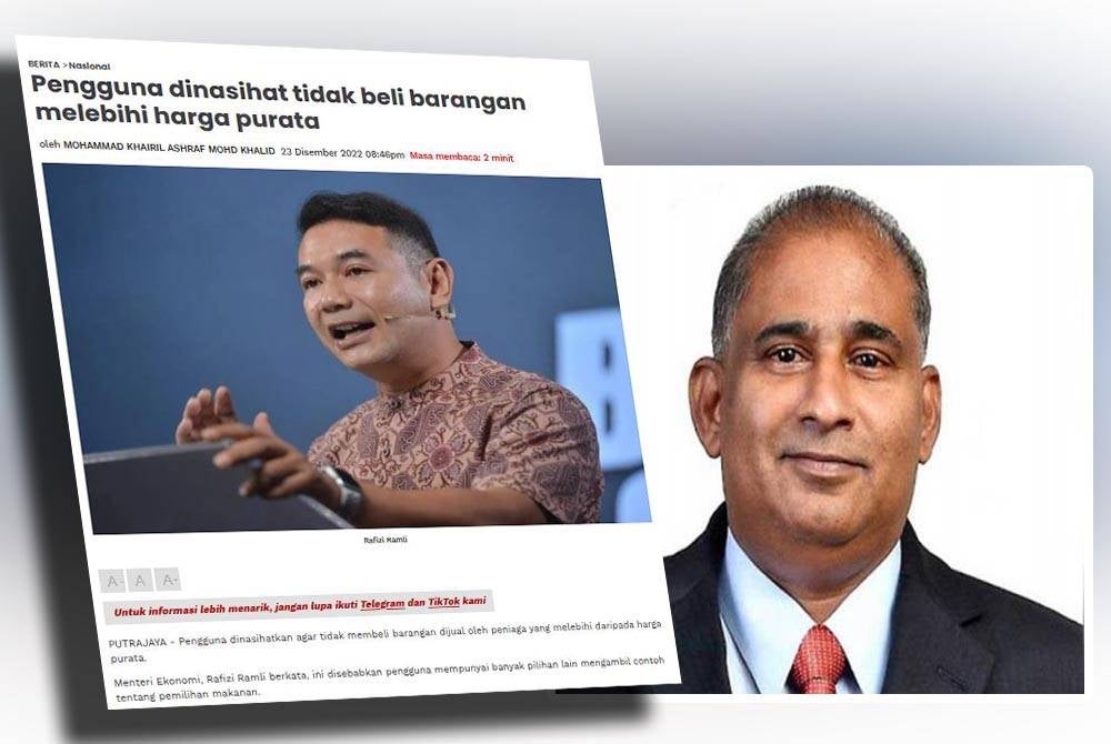 Marimuthu berpandangan pengguna tidak patut dipersalahkan kerana mereka hanya membeli berdasarkan kemampuan yang ada.