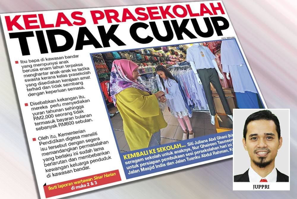 Laporan muka depan Sinar Harian pada Selasa. Gambar kecil: Juppri 