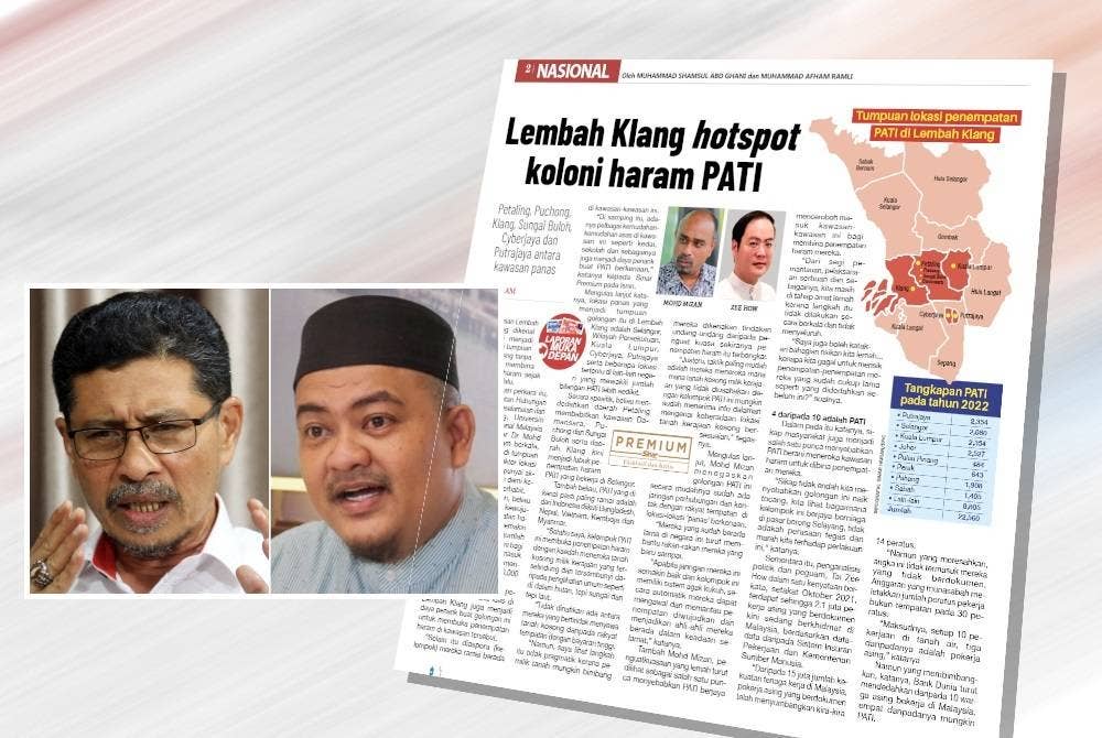 Laporan Sinar Harian pada Selasa. (Gambar kecil: Abdullah Sani (kiri), Sophian)